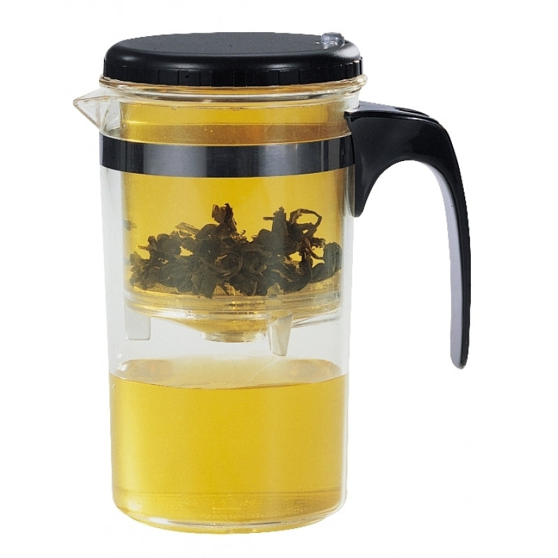 飄逸杯 ティーポット 500cc 茶こし付きお茶を淹れる様子 急須