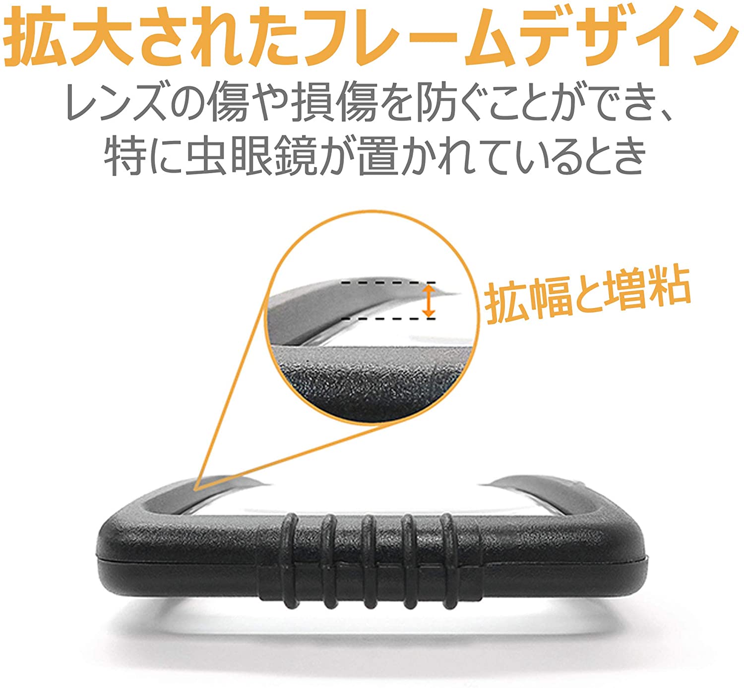 長方形ハンドルーペ 3倍率 手持ち 老眼 拡大鏡 小型 虫眼鏡 高倍率 携帯 カードレンズ 宝石 コンパクト 読書 新聞 1616.