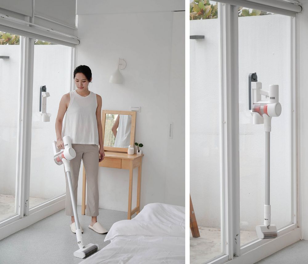 コードレス掃除機用吸盤収納スタンド クリーナーホルダー 繰り返し使える 取り付け簡単 工具不要 穴あけ不要 壁面 吸着 壁掛け掃除機ホルダー.