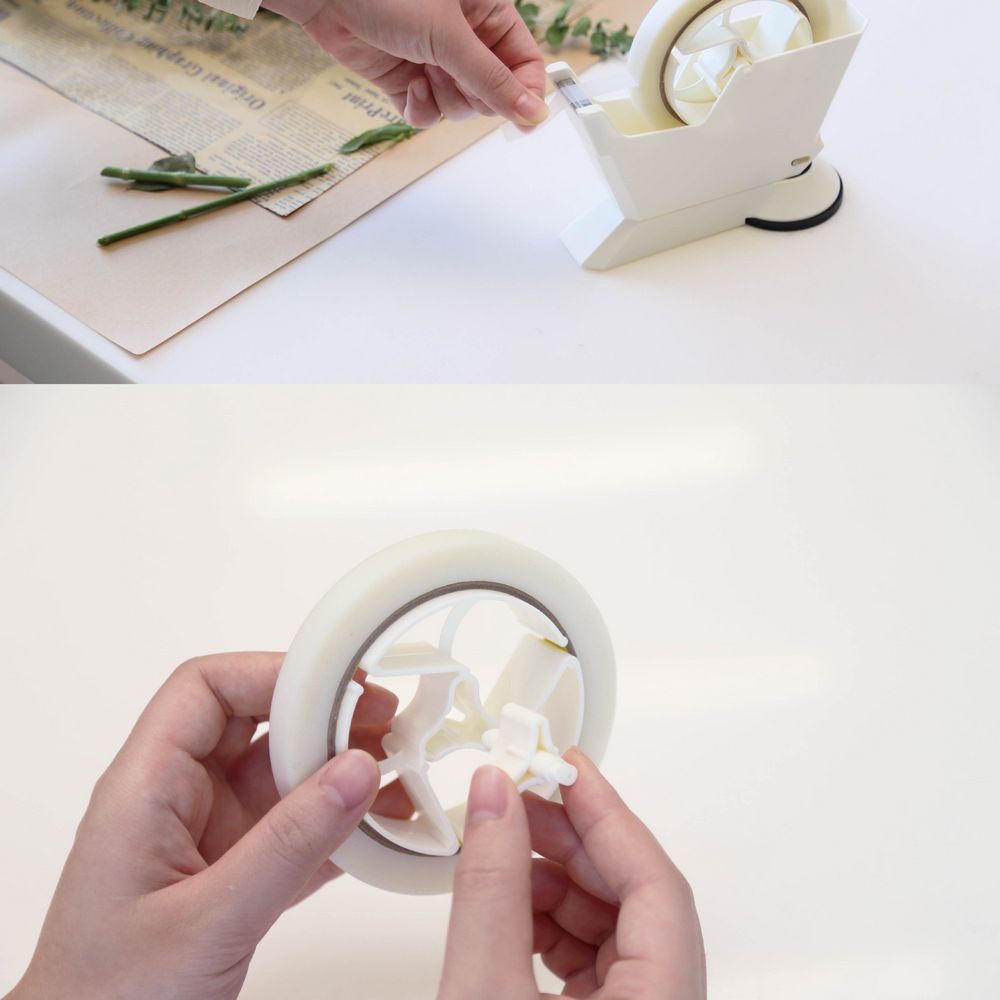 カタツムリ吸盤テープホルダー 4色 吸盤付 テープカッター 軽量 文房具 滑らない オフィス 事務用品 子供 勉強机 部屋 デスク 誕生日.