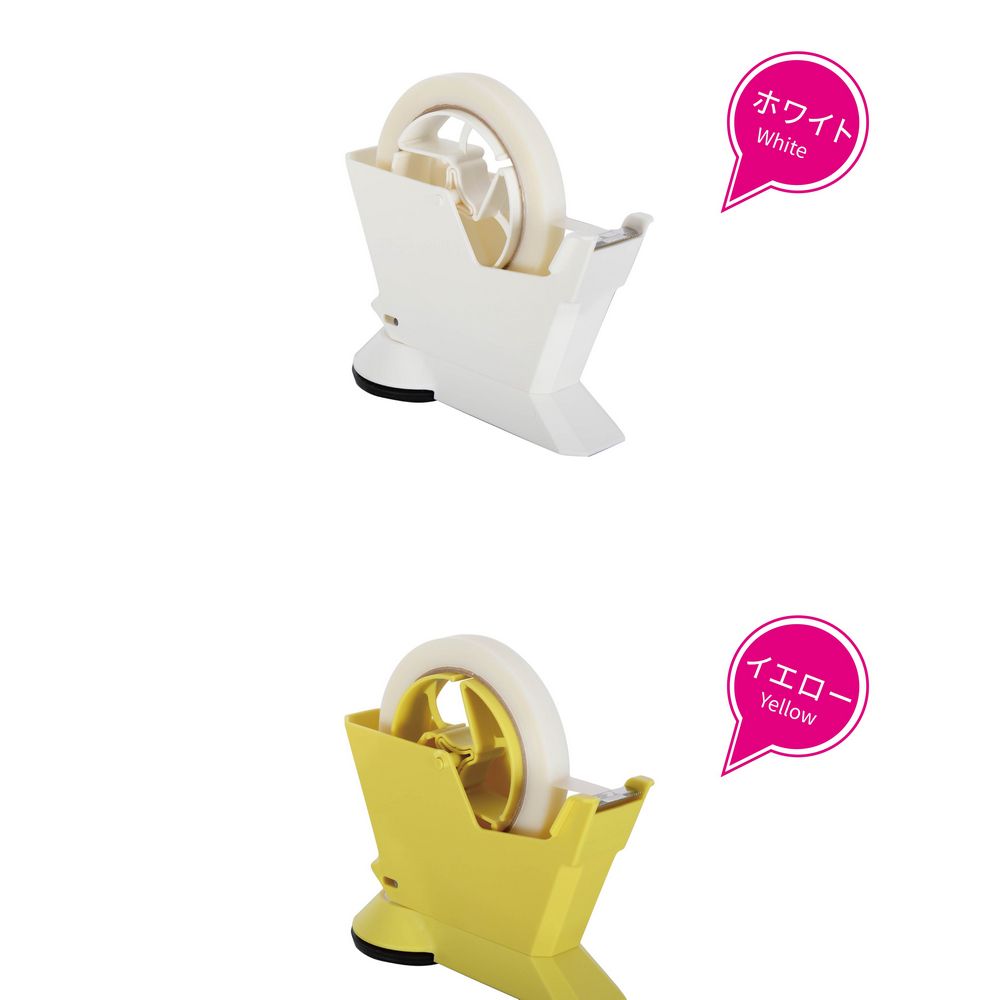カタツムリ吸盤テープホルダー 4色 吸盤付 テープカッター 軽量 文房具 滑らない オフィス 事務用品 子供 勉強机 部屋 デスク 誕生日.