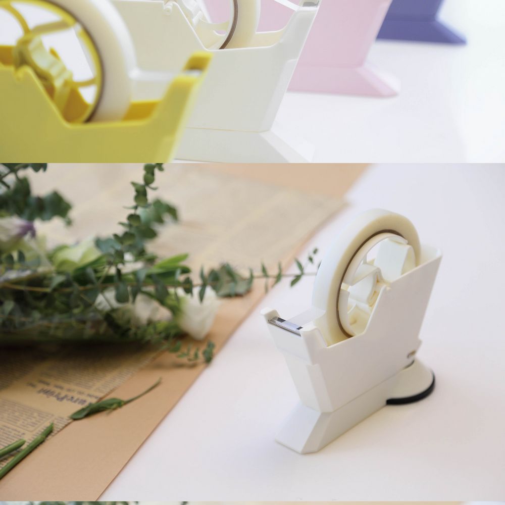 カタツムリ吸盤テープホルダー 4色 吸盤付 テープカッター 軽量 文房具 滑らない オフィス 事務用品 子供 勉強机 部屋 デスク 誕生日.