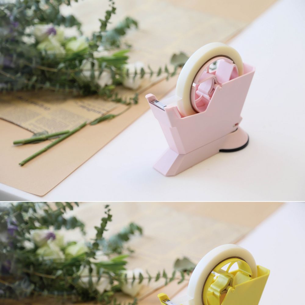 カタツムリ吸盤テープホルダー 4色 吸盤付 テープカッター 軽量 文房具 滑らない オフィス 事務用品 子供 勉強机 部屋 デスク 誕生日.