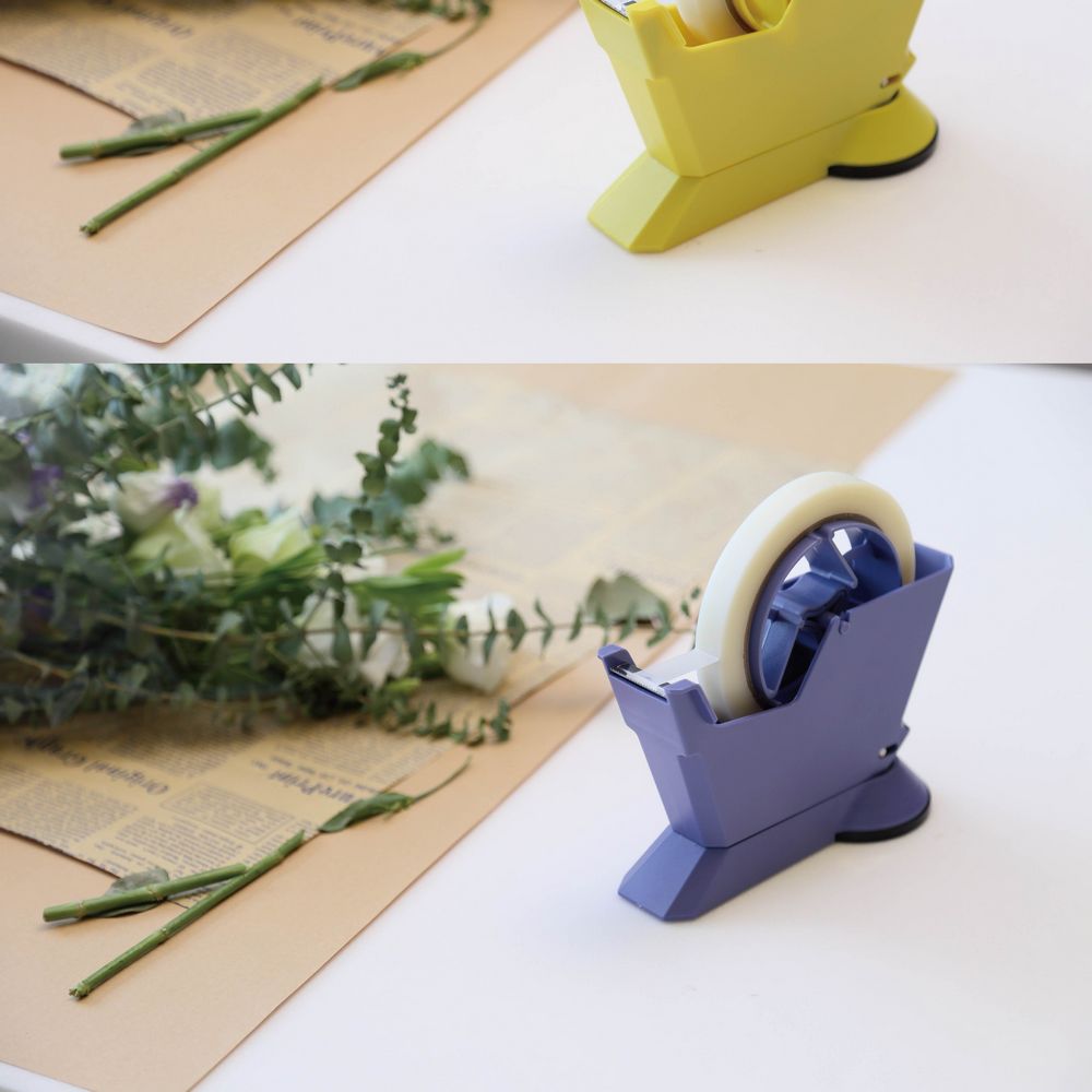 カタツムリ吸盤テープホルダー 4色 吸盤付 テープカッター 軽量 文房具 滑らない オフィス 事務用品 子供 勉強机 部屋 デスク 誕生日.