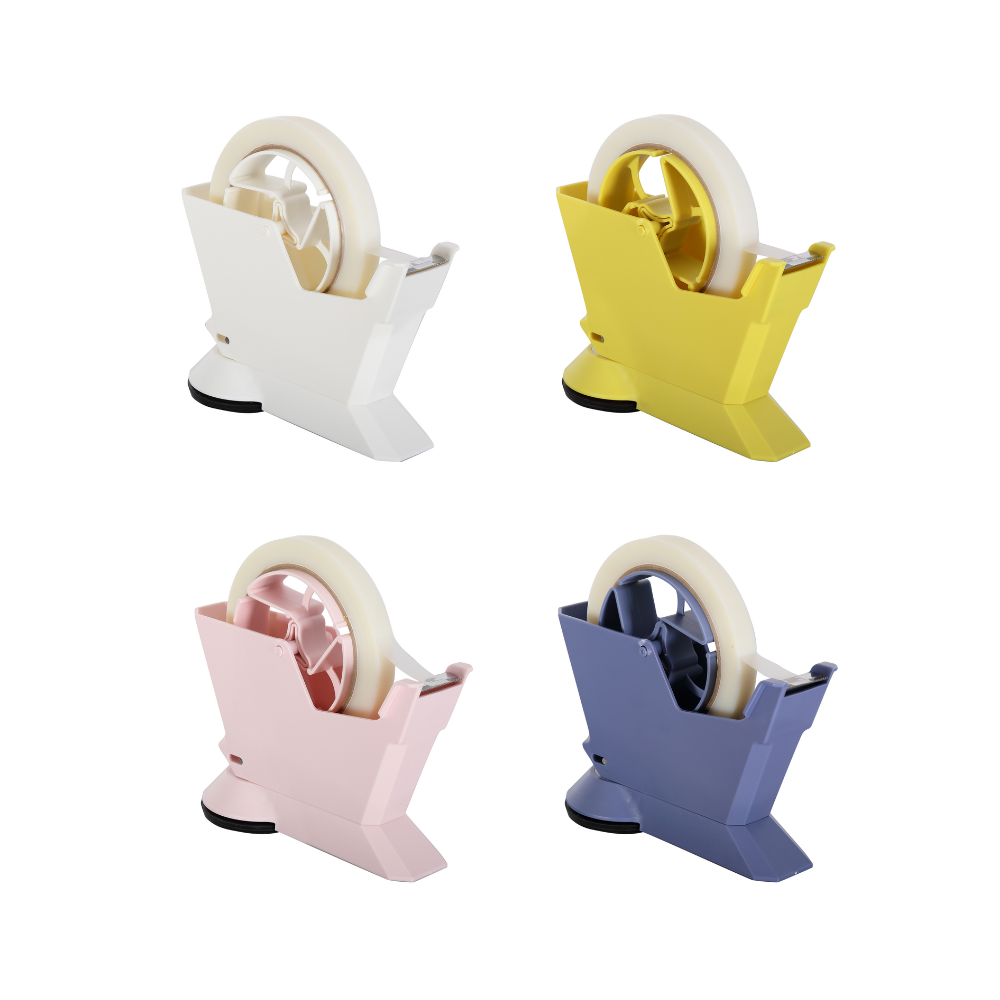 カタツムリ吸盤テープホルダー 4色 吸盤付 テープカッター 軽量 文房具 滑らない オフィス 事務用品 子供 勉強机 部屋 デスク 誕生日.