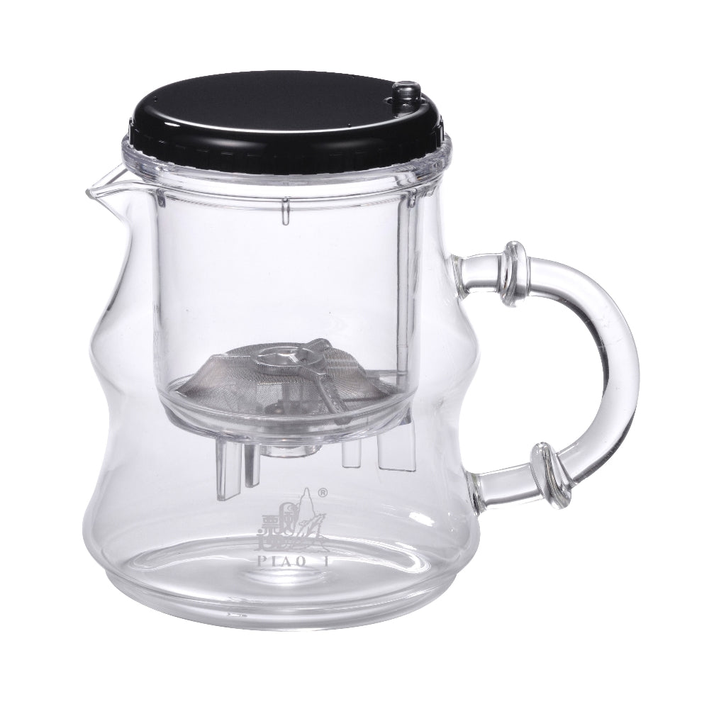 飄逸杯 竹節杯 ティーポット 500cc 茶こし付き 急須 全体像 竹デザイン