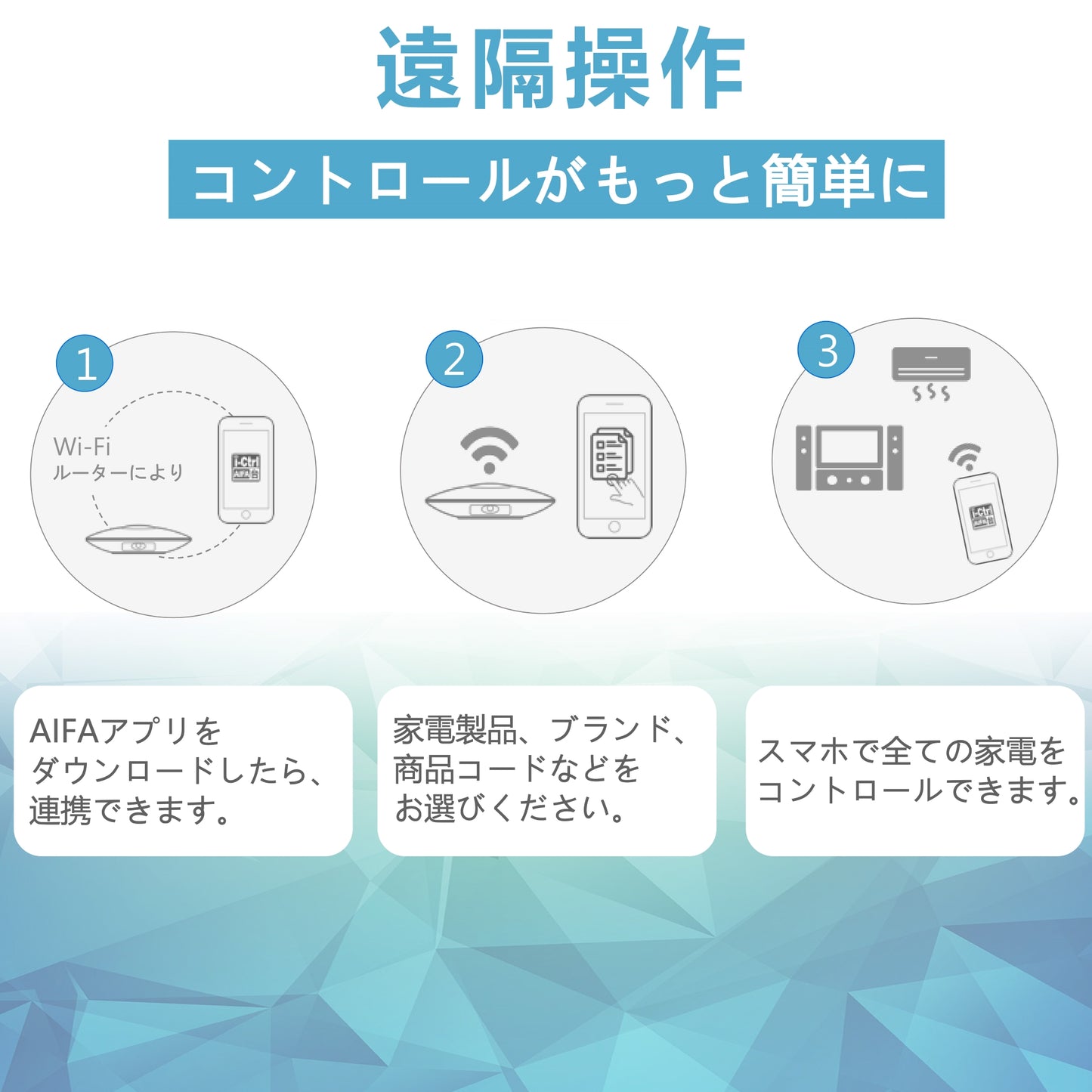 i-Ctrl スマートリモコン 家電リモコン IoT家電 遠隔操作 スマホ操作 アプリ制御 連携可能 スマートホーム 家電調節 温度調節