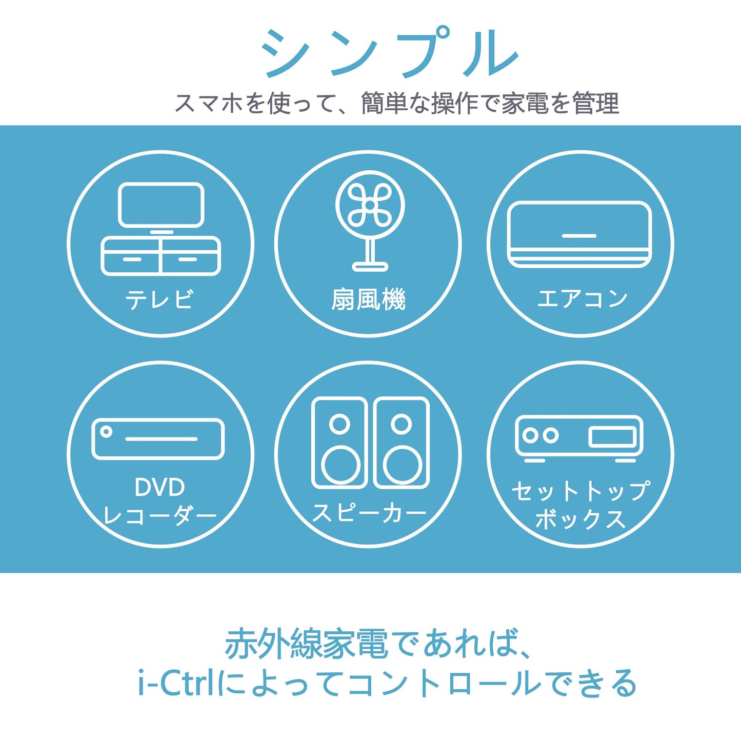 i-Ctrl スマートリモコン 家電リモコン IoT家電 遠隔操作 スマホ操作 アプリ制御 連携可能 スマートホーム 家電調節 温度調節