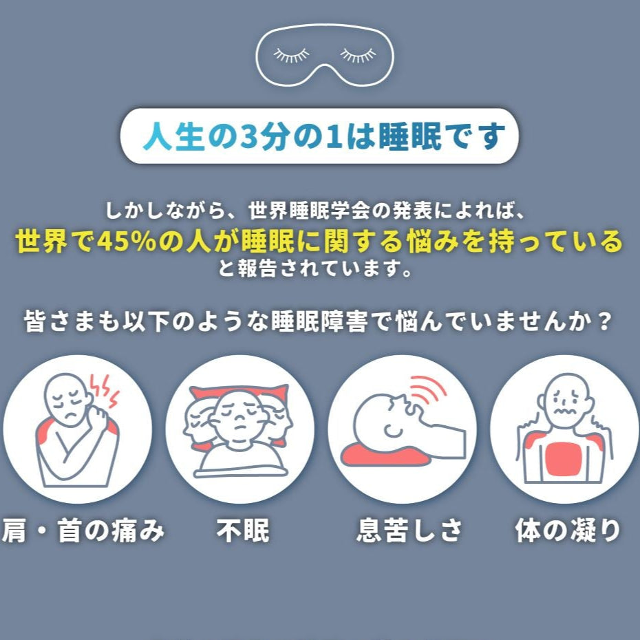 睡眠障害対策 肩こり 首の痛み 不眠 いびき 息苦しさ解決 KUONAO 枕 ストレートネック対応 世界45%が睡眠の悩み
