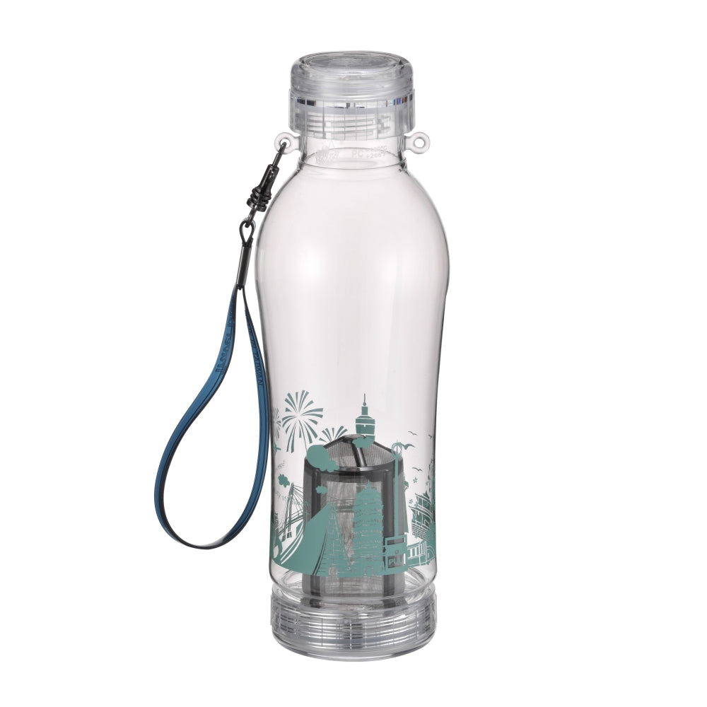 飄逸杯 トラベルバディ <台湾イメージ>580cc  茶こし付き 透明ボトル  ストラップ付き  持ち運び便利