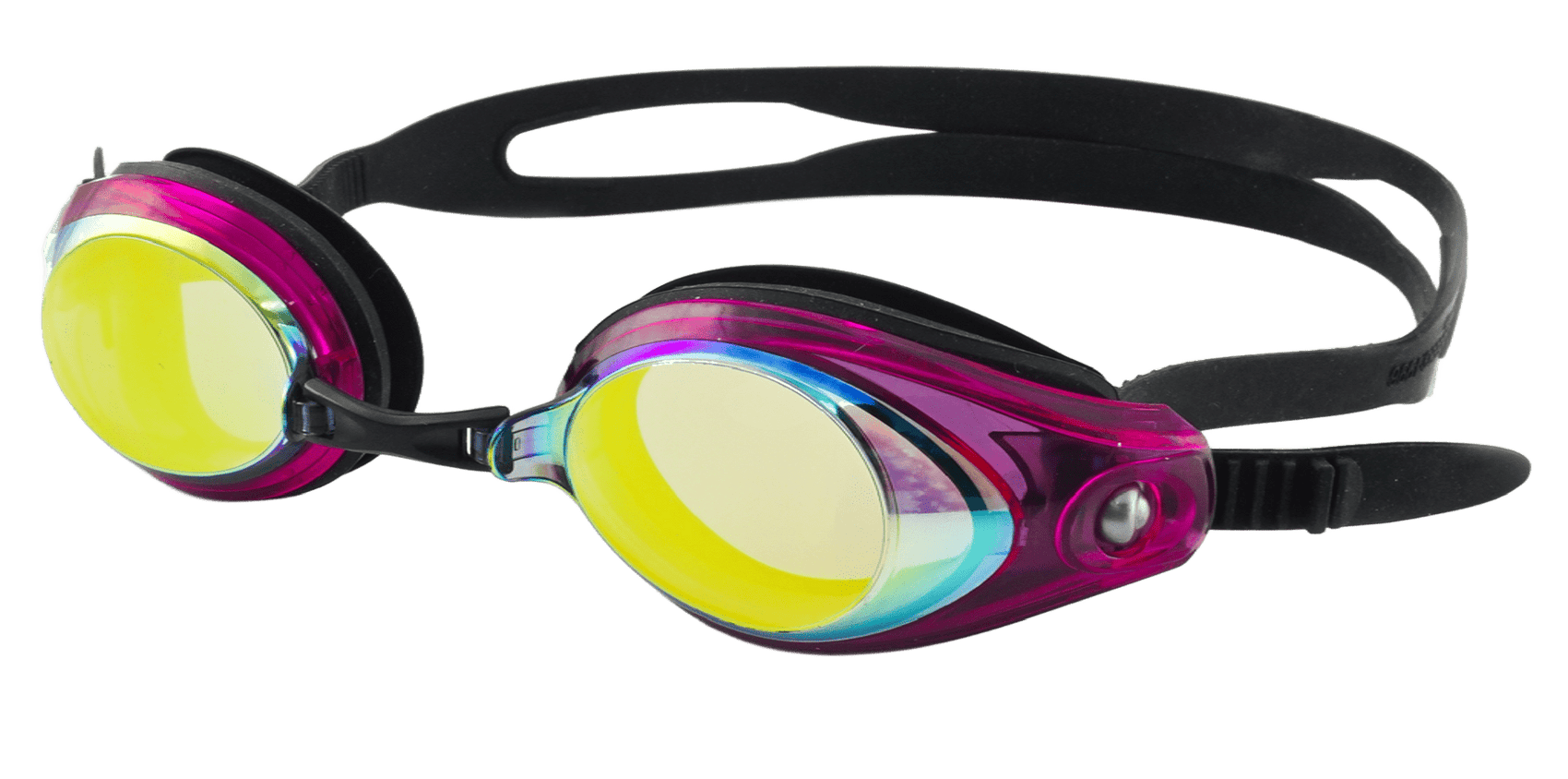 SAEKO S42UV スイミングゴーグル ピンク ミラーレンズ UVカット くもり止め 広角レンズ クイック調節バックル シリコンアイカップ 鼻ベルト交換可能