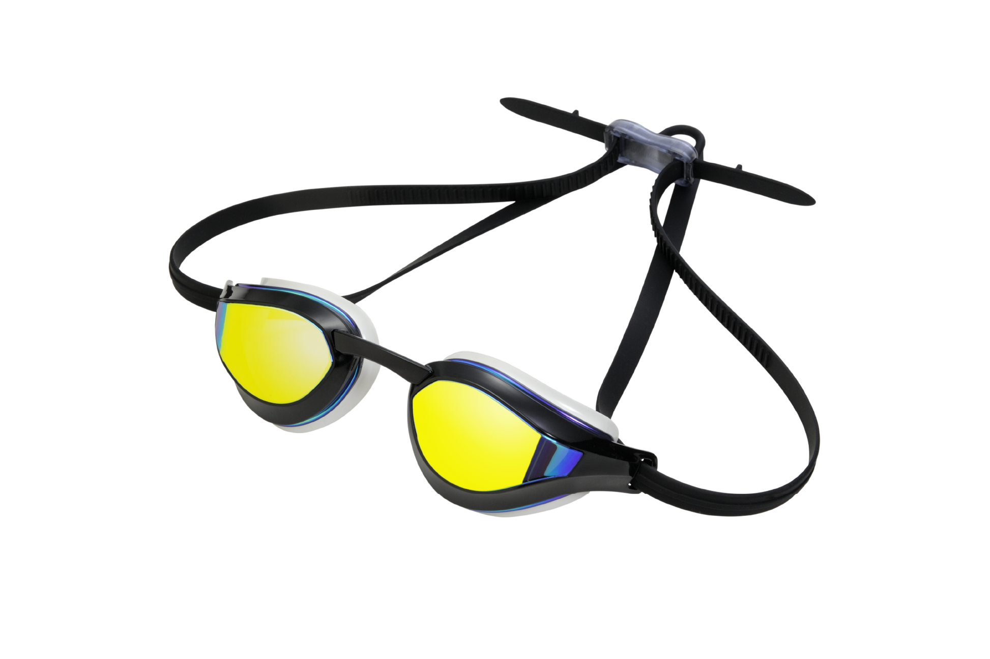 SAEKO S68UV スイミングゴーグル 黒 ミラーレンズ UVカット くもり止め 3Dアイカップ クイック調節 鼻ベルト交換可能 トライアスロン