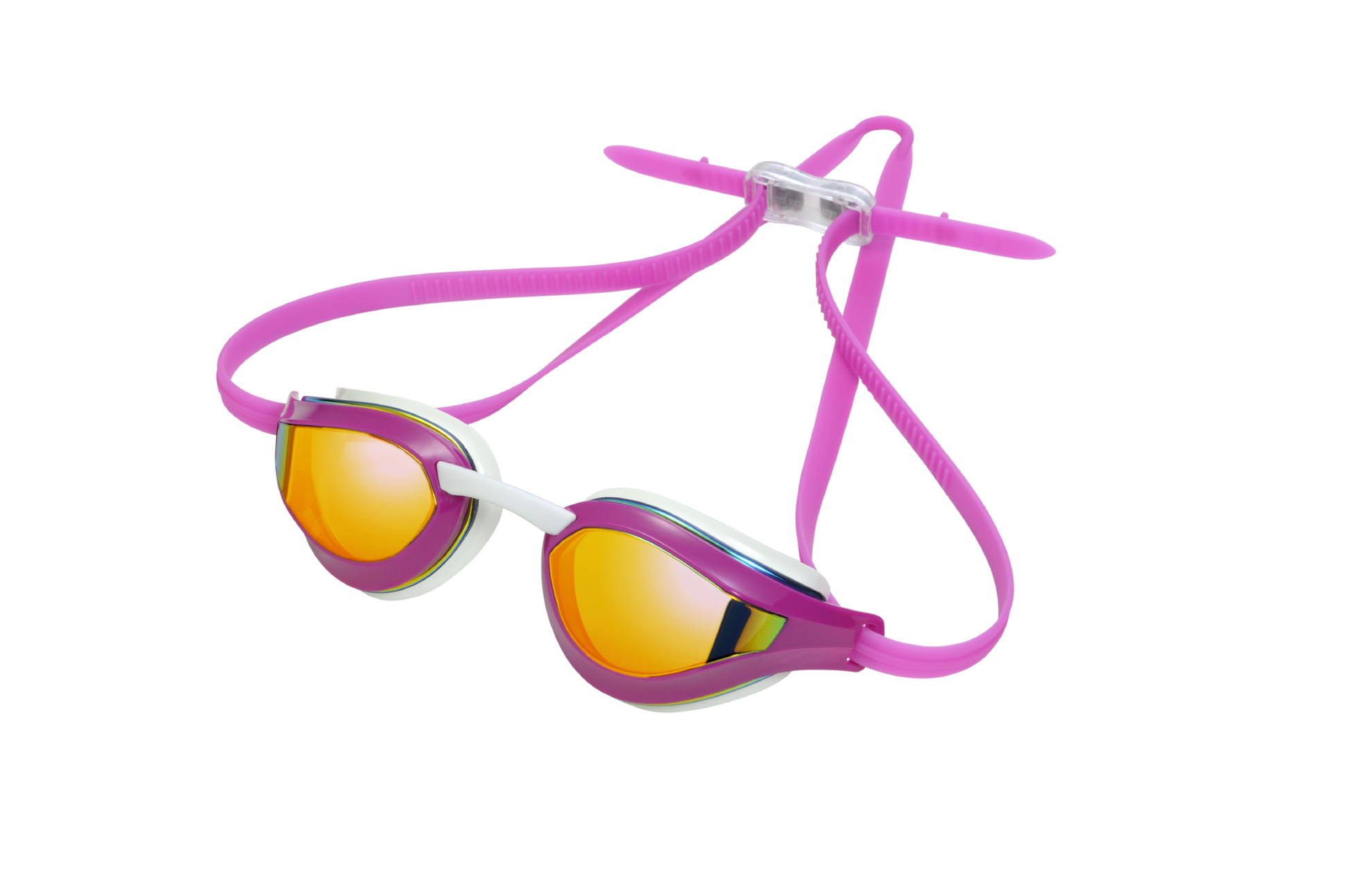 SAEKO S68UV スイミングゴーグル ピンク ミラーレンズ UVカット くもり止め 3Dアイカップ クイック調節 鼻ベルト交換可能 トライアスロン