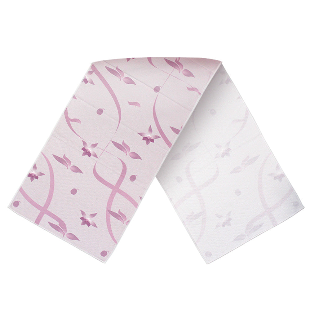 Anti-Arctic 冷却タオル 胡蝶蘭 両面デザイン ピンクパープル ホワイト 30x100cm 玉石繊維 台湾製