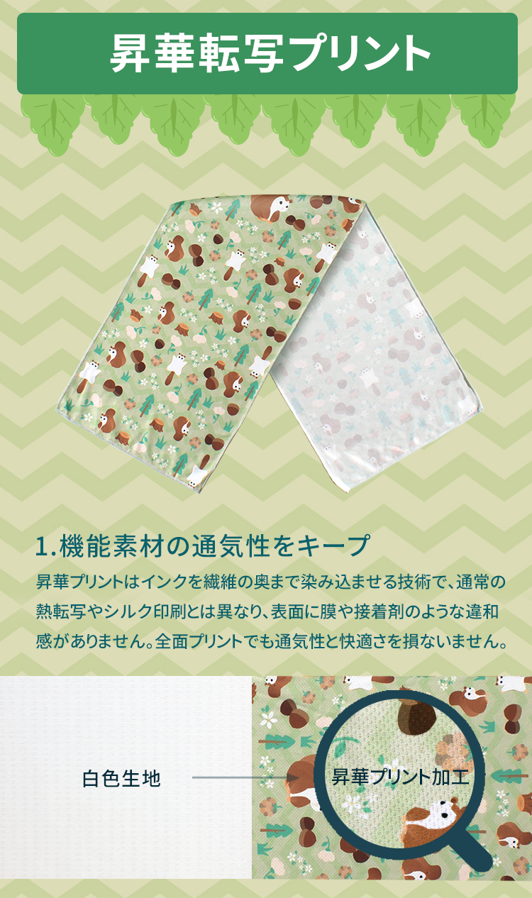 Anti-Arctic 冷却タオル 昇華転写プリント 通気性 機能性100% 玉石繊維 冷感 台湾製 スポーツ アウトドア用