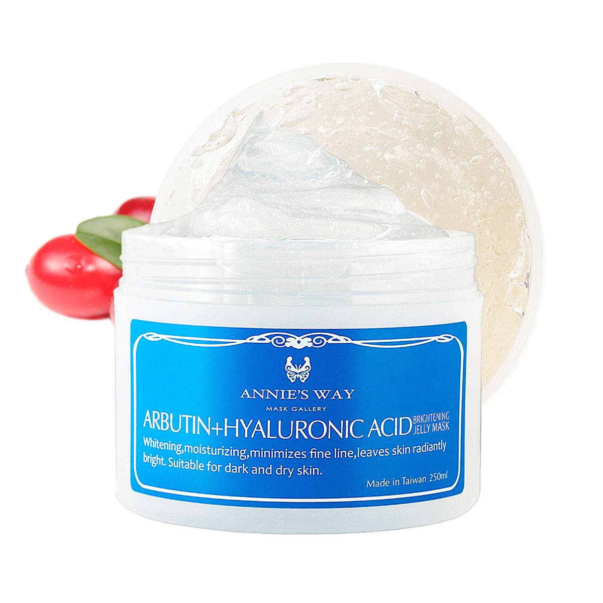 ANNIE'S WAY 炭パック アルブチン ヒアルロン酸 370g 毛穴ケア 美白 保湿 洗い流すパック 正面