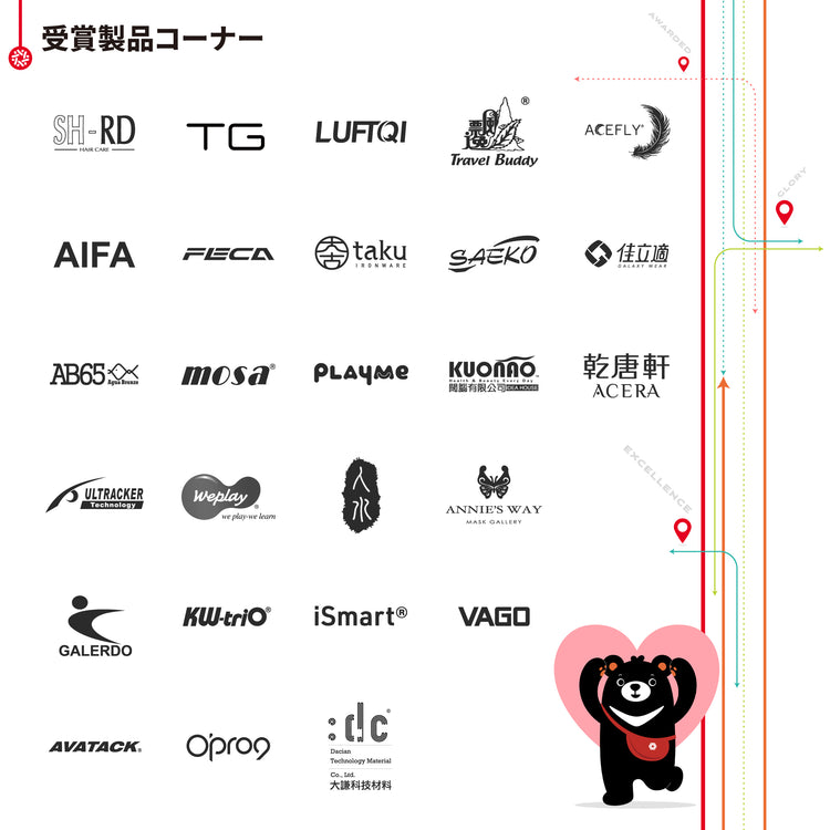 台湾エクセレンス受賞製品コーナー