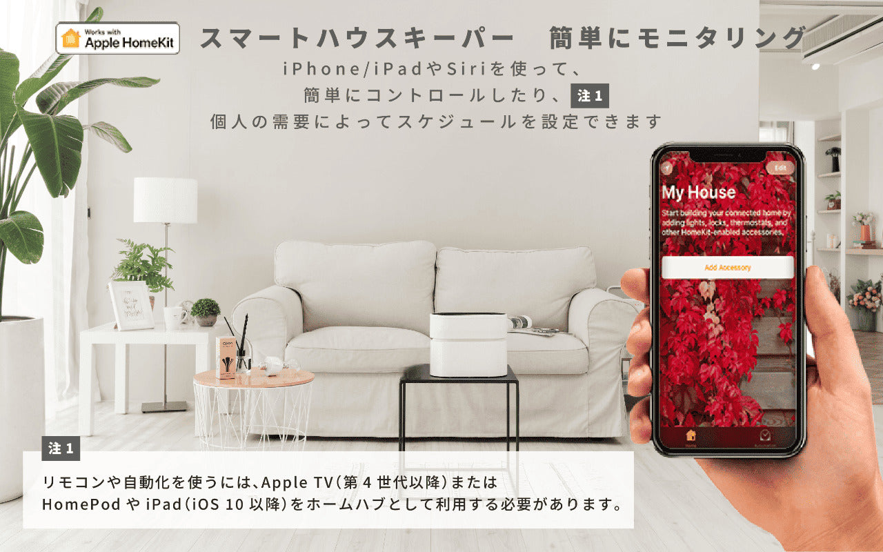 スマート空気清浄機 Apple HomeKit対応 消耗品なし 10~12畳適用 マイナスイオン PM2.5検知 3段階風速調節 超軽量
