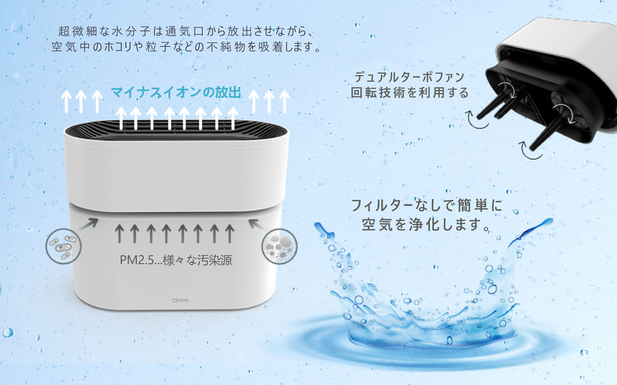 空気清浄機 空気清浄器 コンパクト スマホ 制御 抗菌 ウイルス対策 マイナスイオン 脱臭 PM2.5 静音 節電 省エネ 6畳 集じん 花粉対策【Opro9】【日本国内発送】【送料無料】【台湾エクセレンス】