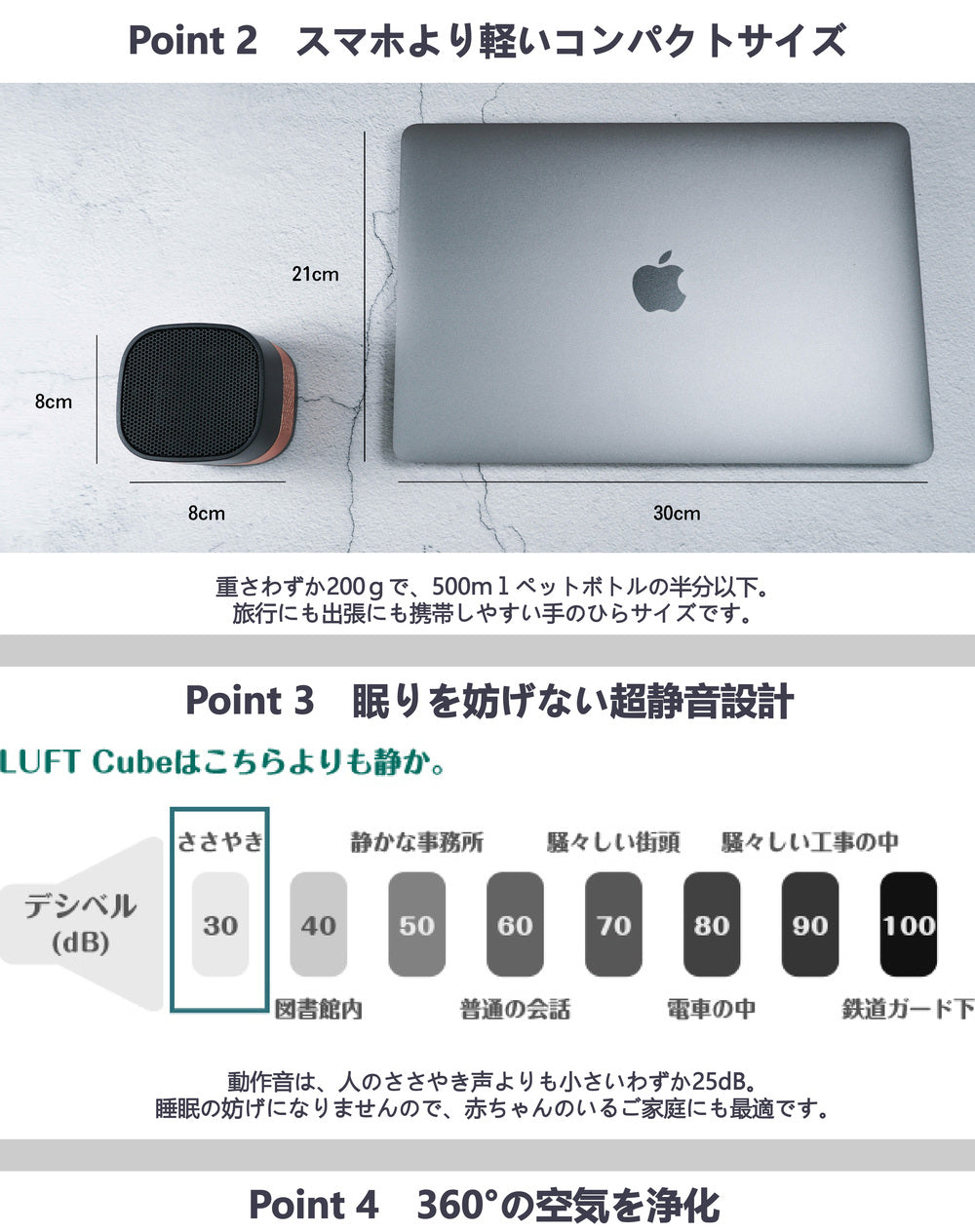 空気清浄機 コンパクト 小型 除菌 脱臭 ホコリ タバコ 花粉対策 ペットPM2.5 ウイルス 卓上 フィルター 軽量 静音設計 省エネ 節電 USB 充電【LUFTQI】【台湾エクセレンス】【日本国内発送】【送料無料】