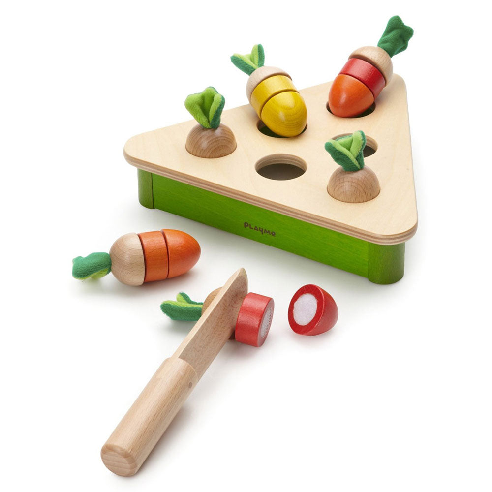 PlayMe ニンジン抜きおもちゃ 木製知育玩具 3歳以上 型はめパズル