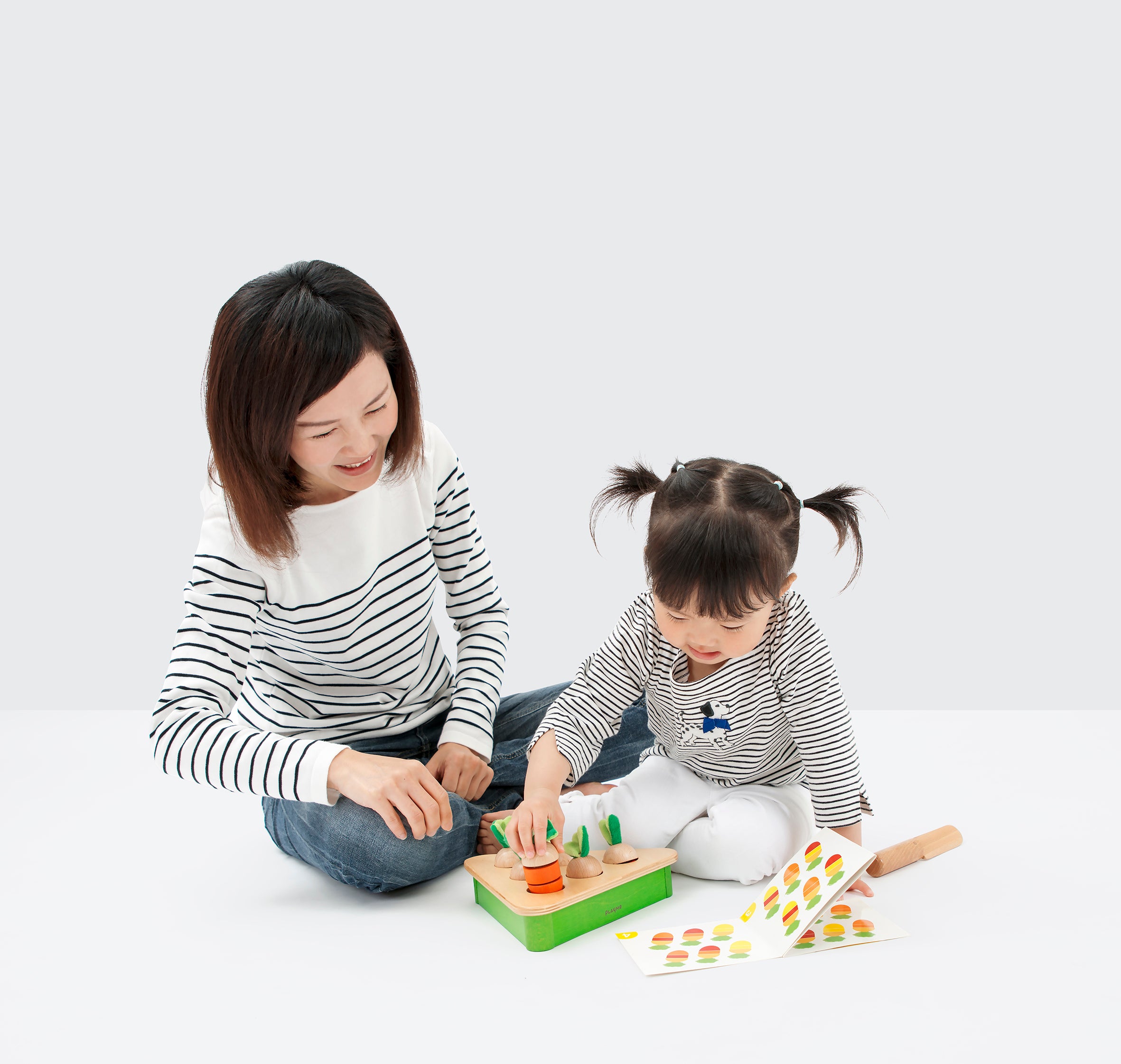 PlayMe ニンジン抜きおもちゃ 木製知育玩具 3歳以上 型はめパズル