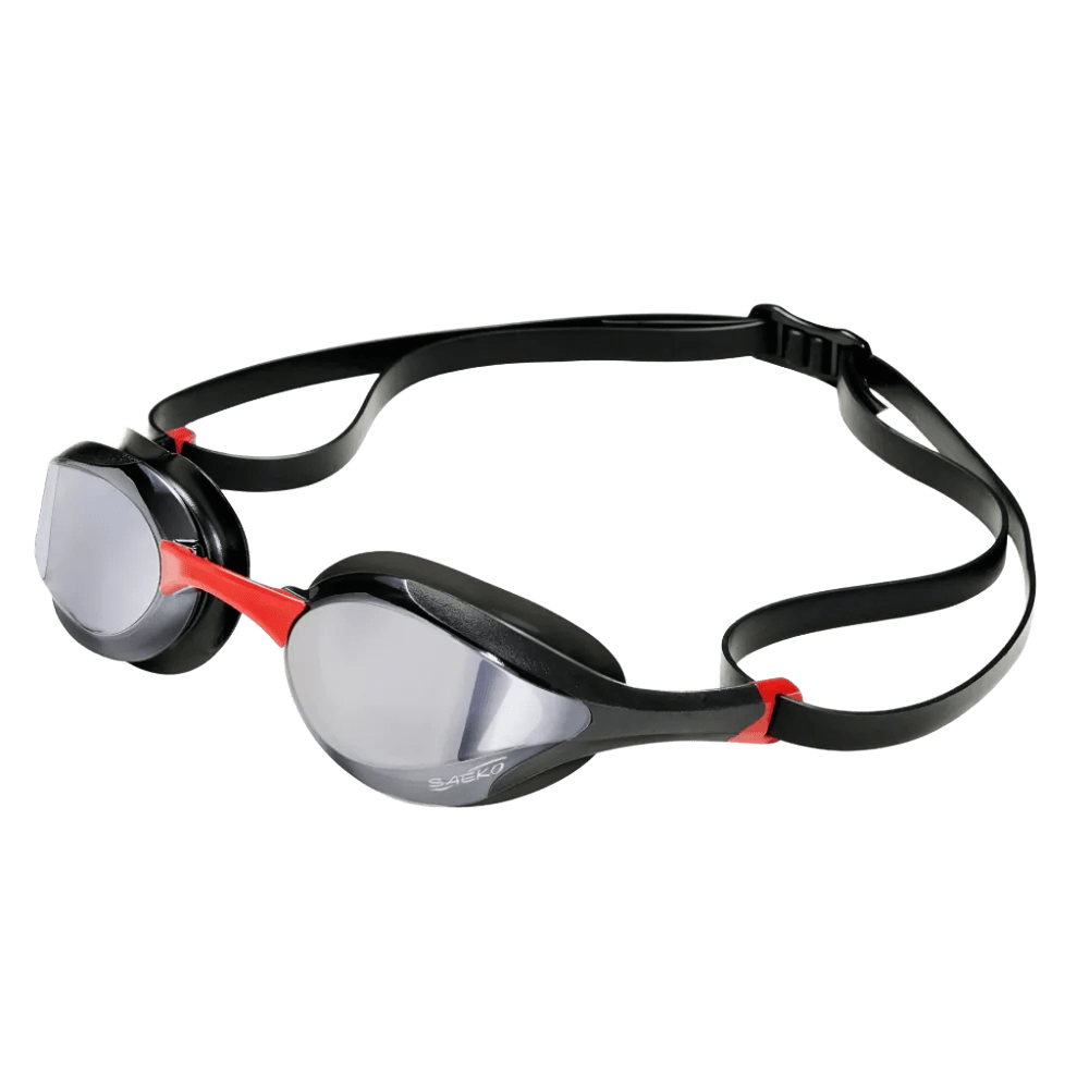 スイミングゴーグル S58UV｜UVカット くもり止め 4色 流線形 鼻ベルト