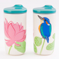 瓷林 翠啼蓬勃（すいていほうぼつ）タンブラー｜カワセミ 陶器 蓋付きタンブラー 保温保冷 持ち運び