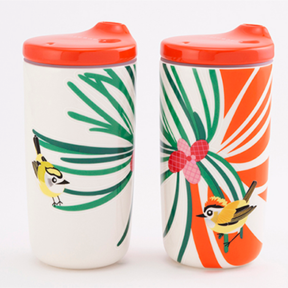 瓷林 和音（わおん）タンブラー｜ニイタカキクイタダキ 陶器 蓋付きタンブラー 保温保冷 持ち運び 台湾固有種