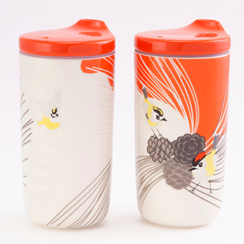 瓷林 奪冠（だっかん）タンブラー｜ニイタカキクイタダキ 陶器 蓋付きタンブラー 保温保冷 持ち運び 台湾固有種