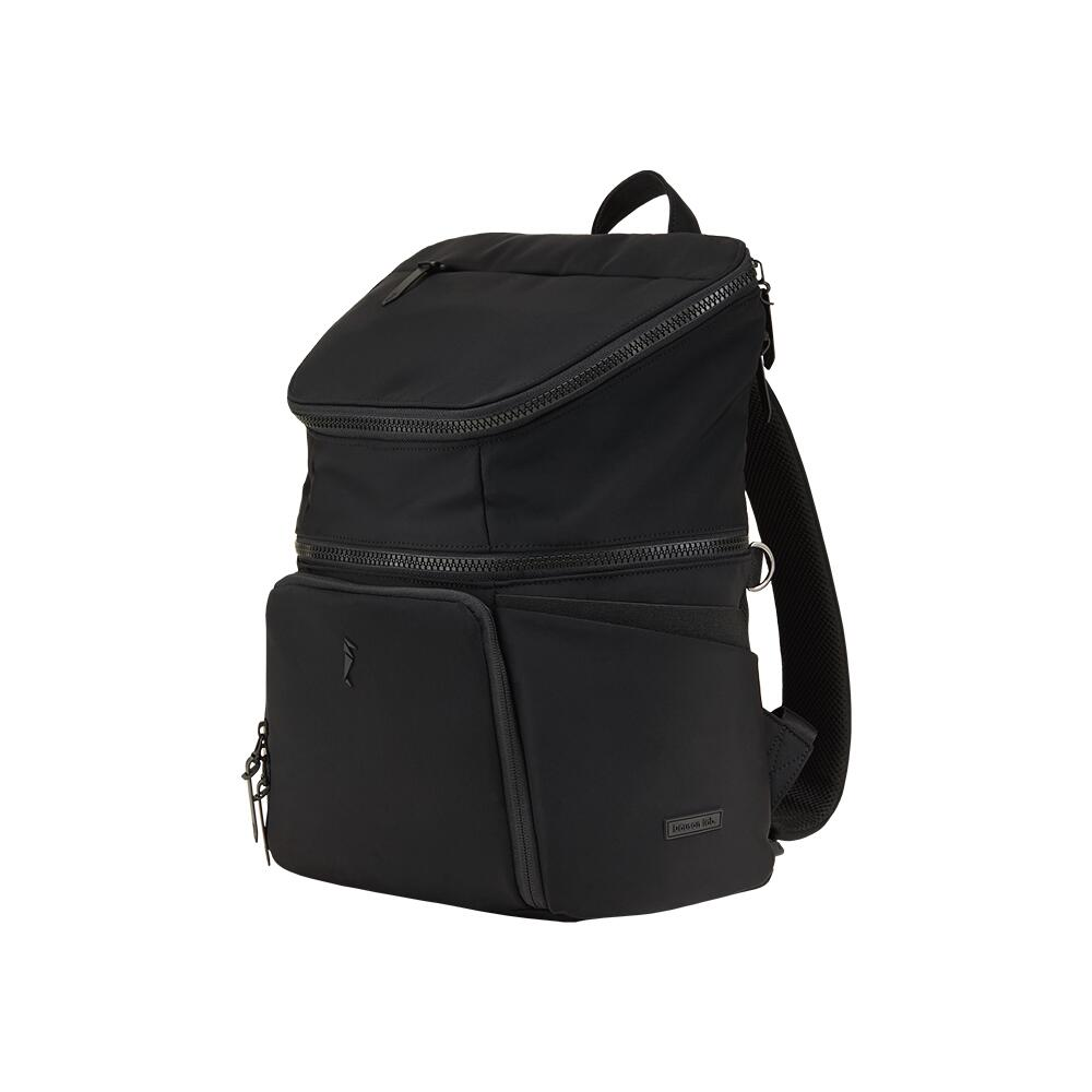 Dausonlab マザーズリュック 20L 黒 側面 多層ポケット 防水 大容量 軽量 育児バッグ パパママ兼用