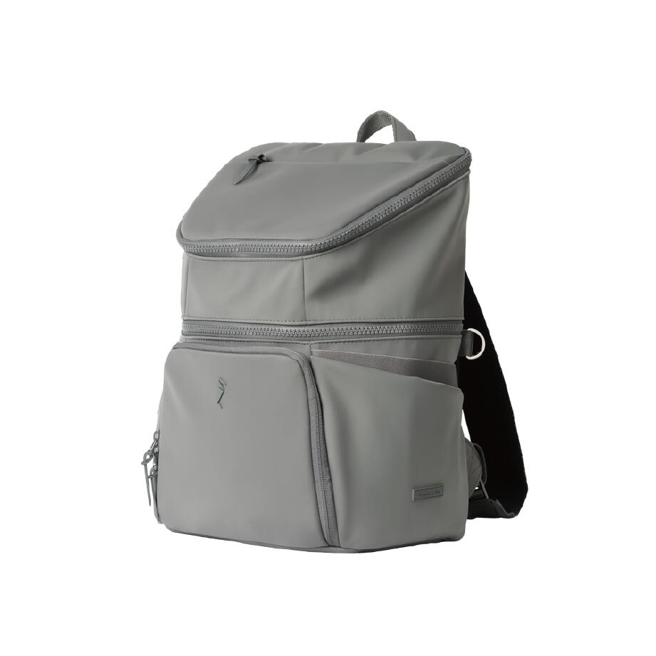 Dausonlab マザーズリュック 20L グレー 側面 多層ポケット 防水 大容量 軽量 育児バッグ パパママ兼用