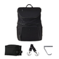 Dausonlab マザーズリュック 15L 黒 4件セット 防水 軽量 大容量 ポーチ フック付 パパママ兼用 育児バッグ