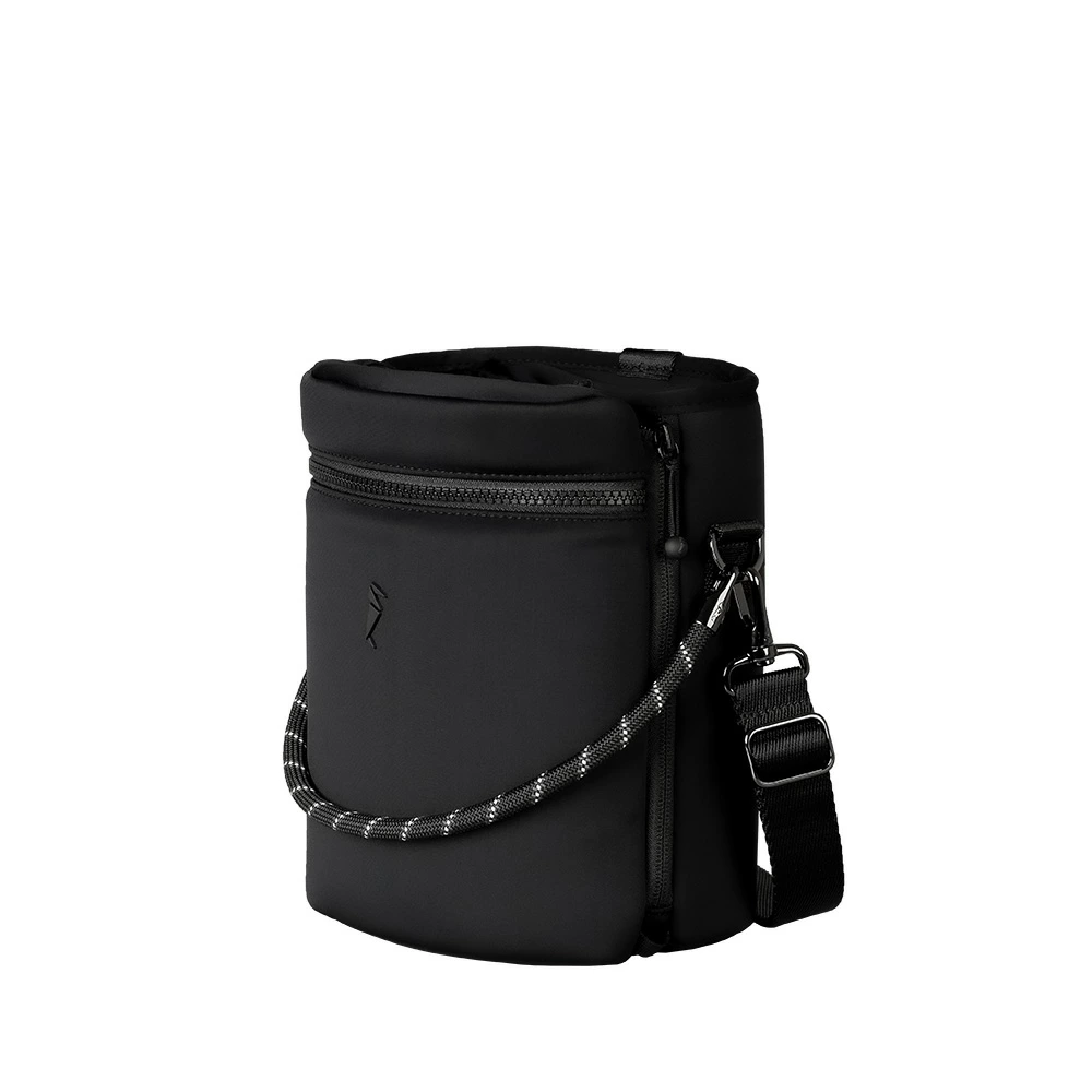 Dausonlab SPACEFOLD 折りたたみバケツバッグ ブラック バケツ型 YKKファスナー ショルダーストラップ 商品撮影