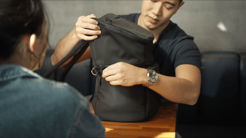 Dausonlab マザーズリュック 20L 黒 大開口 パパ育児シーン 取り出しやすい 実用的 育児バッグ 日常使用