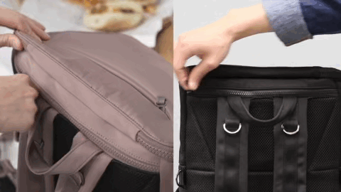 Dausonlab マザーズリュック 20L タブレット PC収納実演 側面 背面ポケット 通勤 育児バッグ 多機能