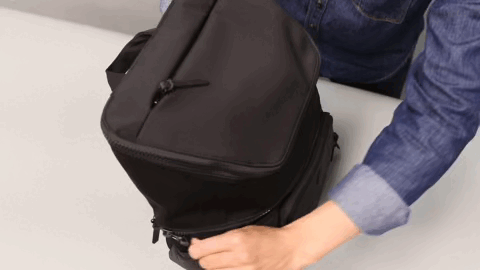 Dausonlab マザーズリュック 20L 黒 大開口 収納実演 哺乳瓶 衣類 育児用品 大容量 育児バッグ 便利