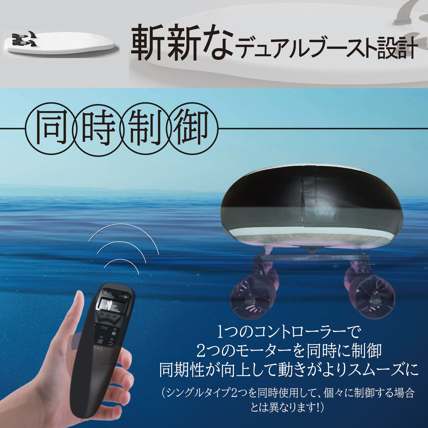 デュアルブースト 水中モーター 高効率モーター 推進器 取り付け簡単 遠距離操作 台湾製【Elxey】【台湾エクセレンス】【台湾直送】【送料無料】