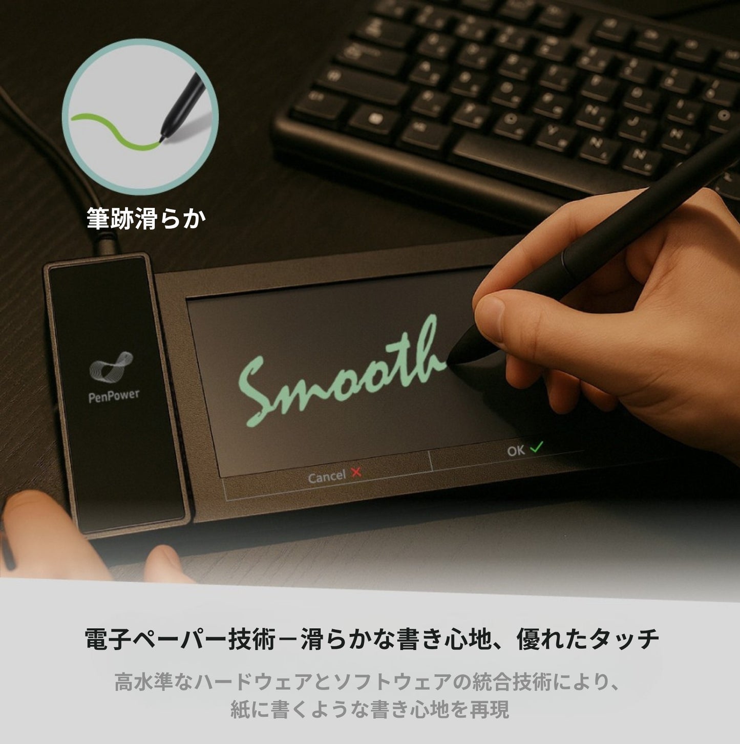 ePaper SignPad 署名記録王 電子サインパッド 電子署名パッド デジタル署名 電子契約 PDF署名 E Ink ペーパーレス 手書きサイン タイムスタンプ Windows対応 SDK対応