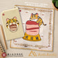 【故宮コラボ】 虎咬猪 マルチポーチ＆タオルセット 11×18cm ハンドタオル マルチポーチ スマートフォン収納ミニポーチ 台湾雑貨 台湾石虎（タイワンヤマネコ） 肉形石
