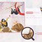 【故宮コラボ】 猴嬉遊記 マルチポーチ＆タオルセット 11×18cm ハンドタオル マルチポーチ スマートフォン収納ミニポーチ 猿 親子