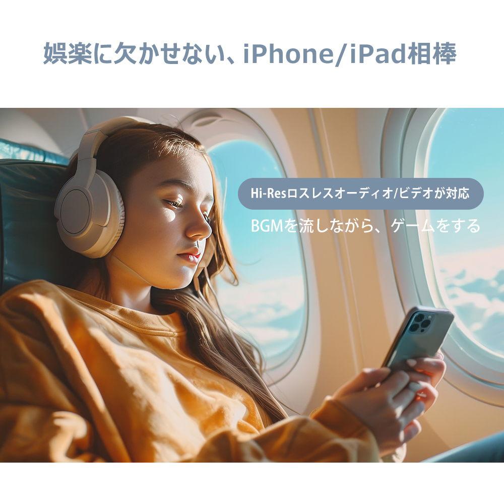 iXflash iPhone iPad 娯楽相棒 Hi-Res ロスレスオーディオ ビデオ対応 BGM ゲーム 飛行機 旅行 音楽 オフライン再生